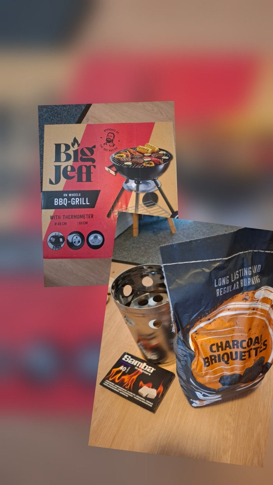 nieuwe BBQ en Starterset: starter, Briketten en Aanmaakblokj, Ophalen, Nieuw, Big Jeff, Samba