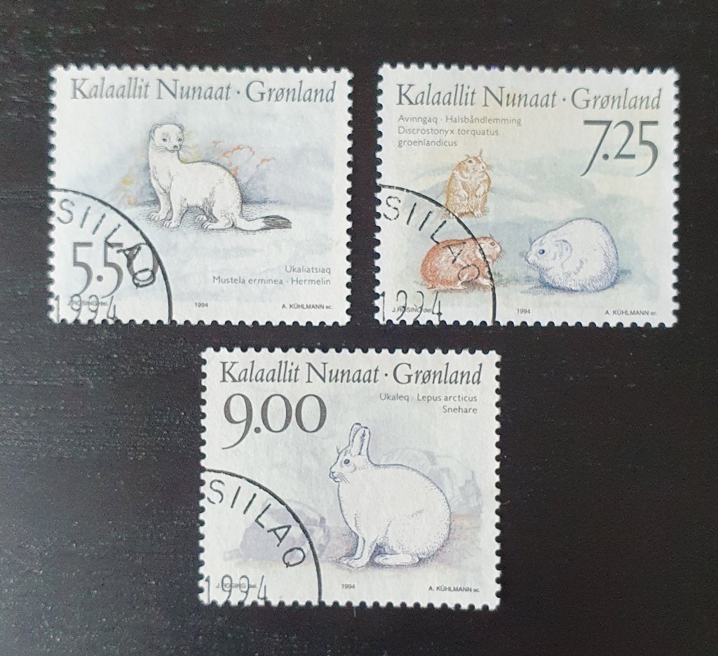 Groenland 1994 Pooldieren Michel 249-251 gestempeld, Verzenden, Denemarken, Gestempeld