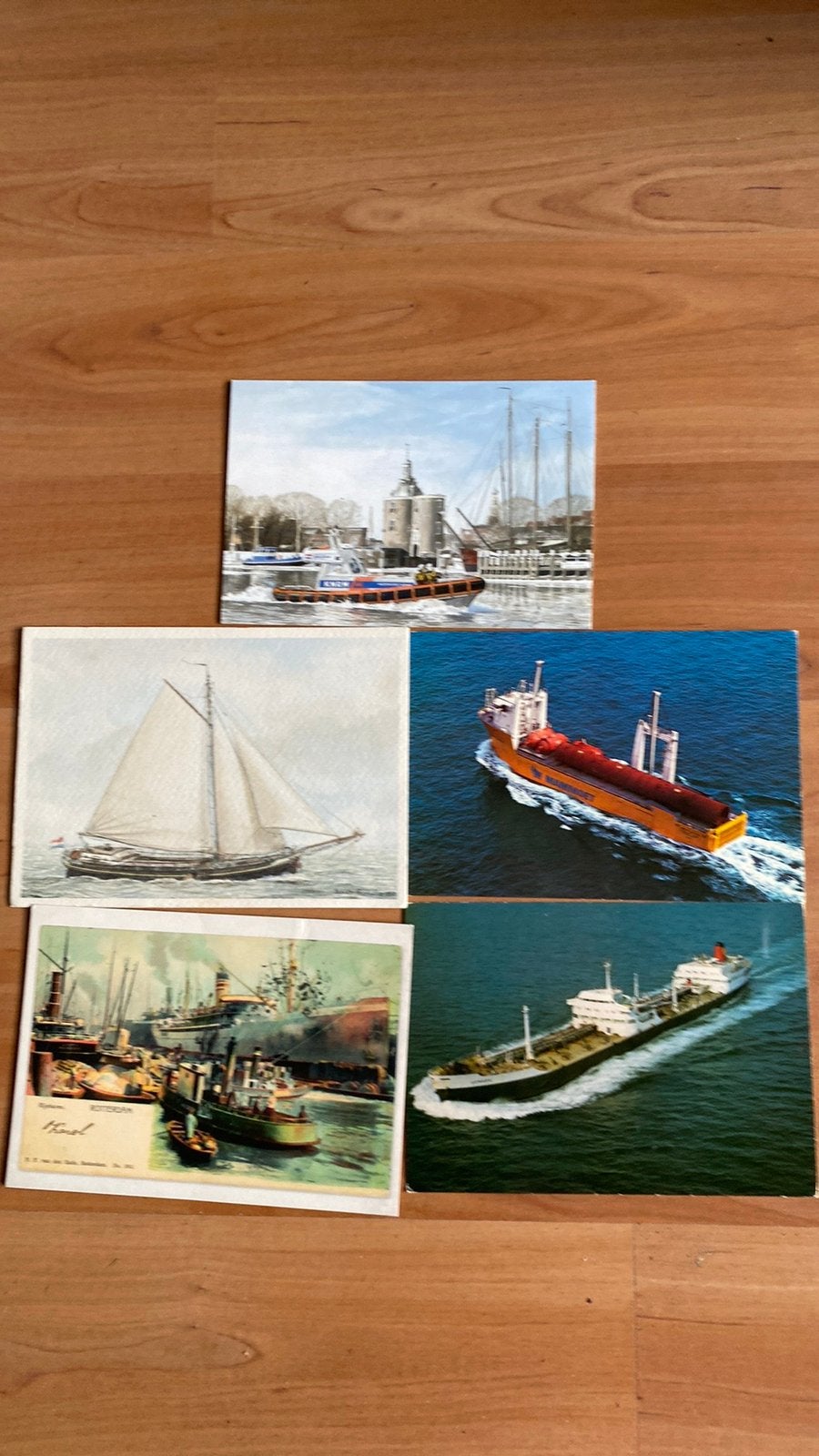Kaarten van diverse schepen, Verzamelen, Scheepvaart, Zo goed als nieuw, Kaart, Foto of Prent, Ophalen of Verzenden