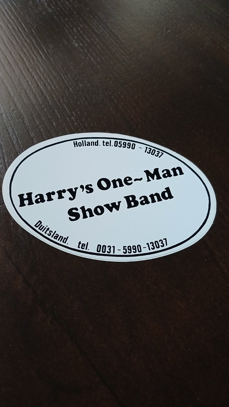 Sticker Harry's One Man Band, STADSKANAAL, Ophalen of Verzenden, Zo goed als nieuw
