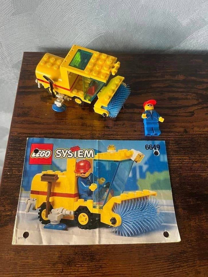 Lego 6649 street sweeper met instructieboekje en minifiguur, Ophalen of Verzenden, Gebruikt, Complete set, Lego