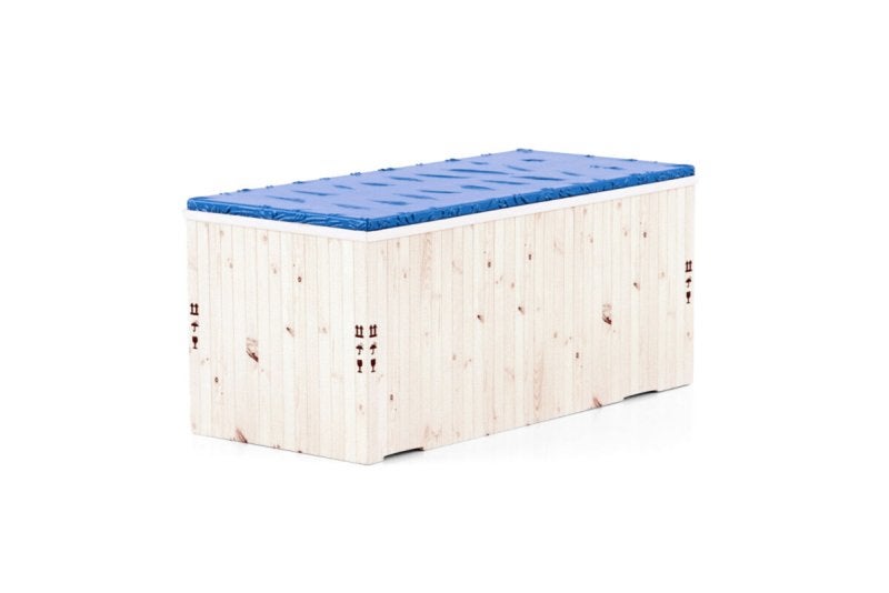 WSI Loads; LAGE HOUTEN KIST MET AFDEKZEIL (132X60X59MM), Hobby en Vrije tijd, Nieuw, Ophalen of Verzenden, Bus of Vrachtwagen