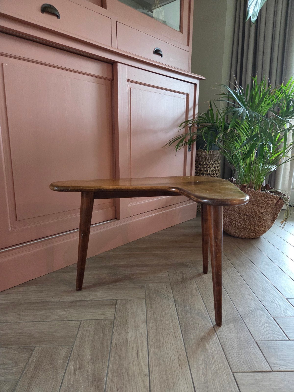 Vintage Boemerang Bijzettafel Brutaliteit Stijl, Minder dan 45 cm, Zo goed als nieuw, Brutalisme, Vintage, Overige vormen
