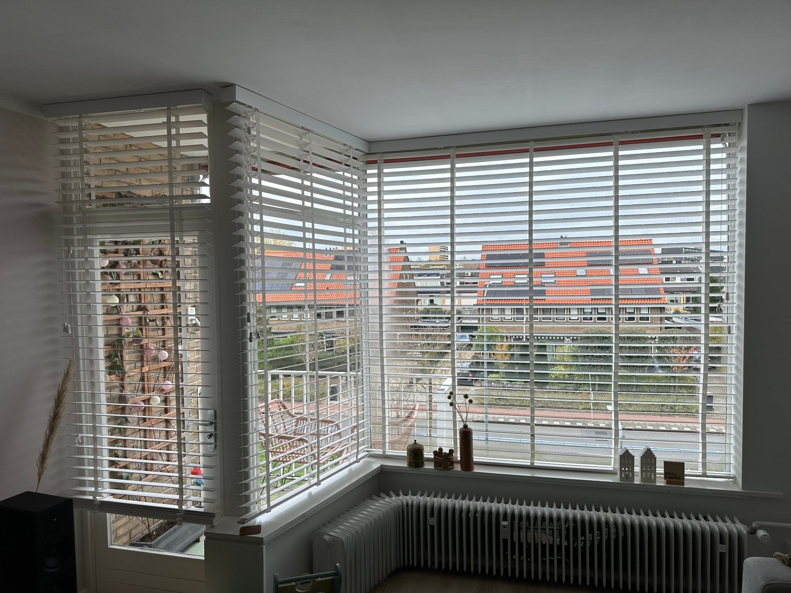 Witte houten jaloeziën - Veneta, Ophalen, Zo goed als nieuw, Jaloezie, Hout
