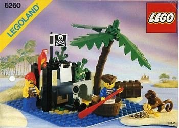 Lego 6260-1: shipwreck island, Gebruikt, Lego, Losse stenen, Pirates