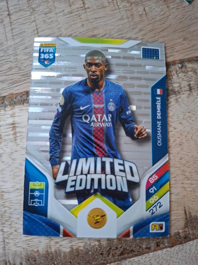 Panini fifa adrenalyn linited edition Dembele, Ophalen of Verzenden, Zo goed als nieuw, Plaatje