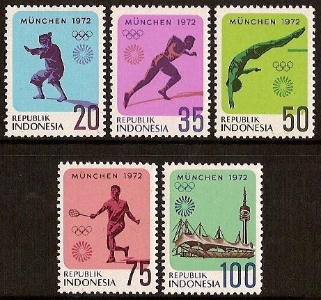 Indonesie Zonnebloem nr 720/4 postfris 1972, Ophalen of Verzenden, Postfris, Zuidoost-Azië