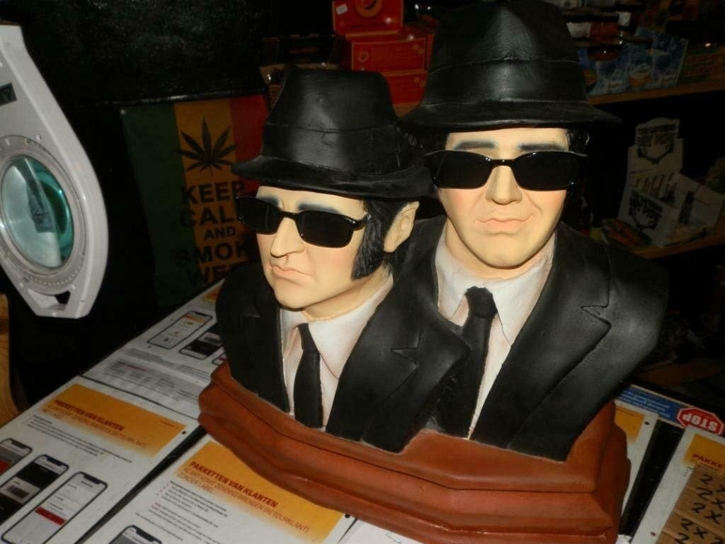 Blues Brothers beeld 50x50 cm, Verzamelen, Ophalen of Verzenden, Nieuw, Mens