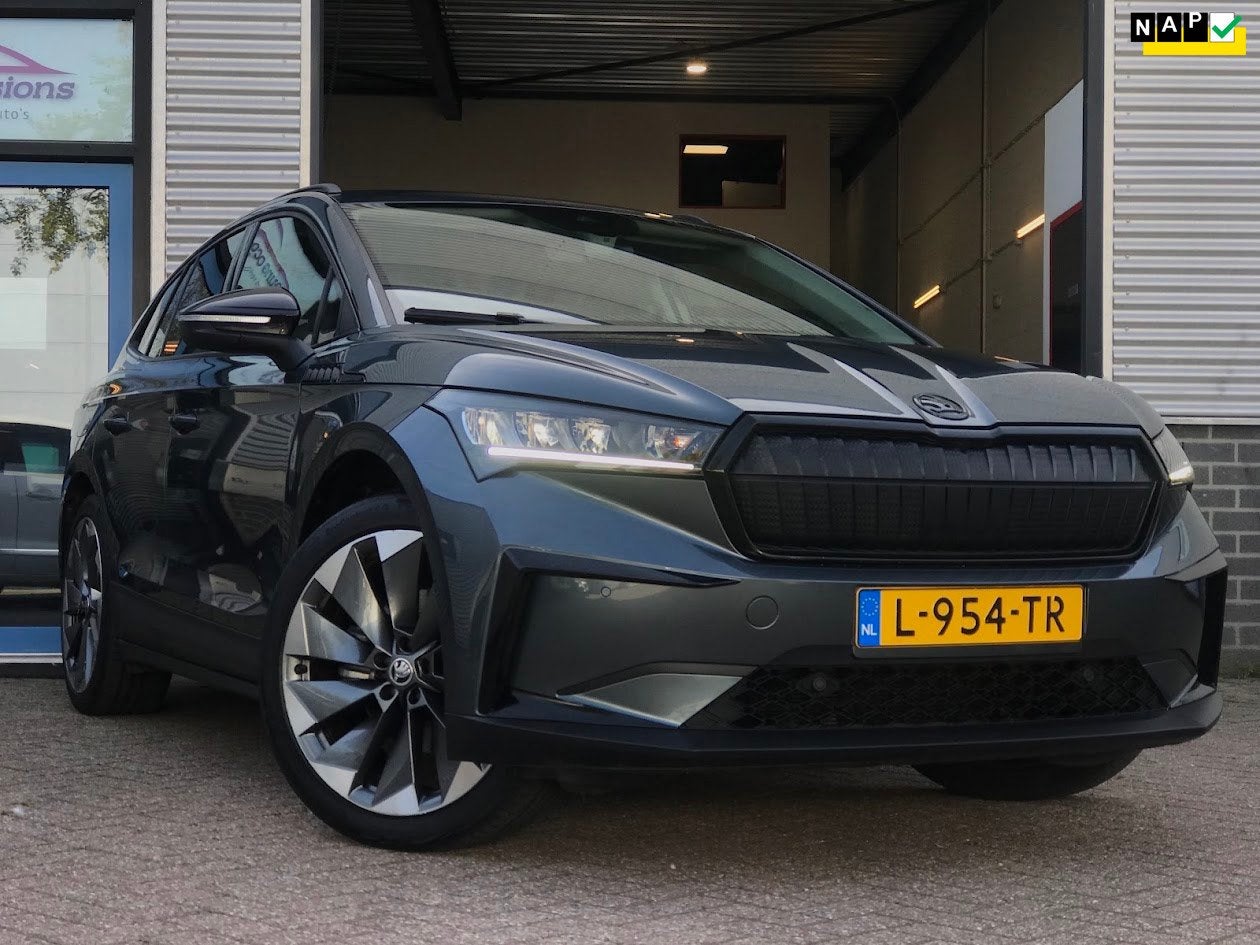 Skoda Enyaq iV 60|Navi|PDC|Carplay|Trekhaak|Airco|LED|Keyles, Auto's, Achterwielaandrijving, Gebruikt, Automatische klimaatregeling