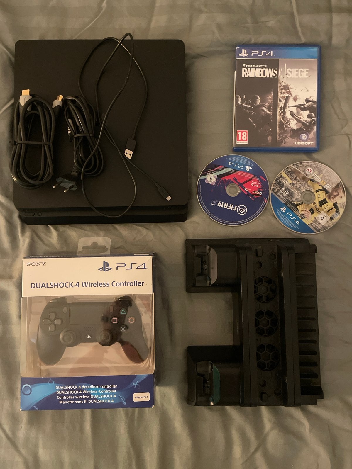 PS4 Slim met controller, games en accessoires, Spelcomputers en Games, Spelcomputers | Sony PlayStation 4, Ophalen, Met 1 controller