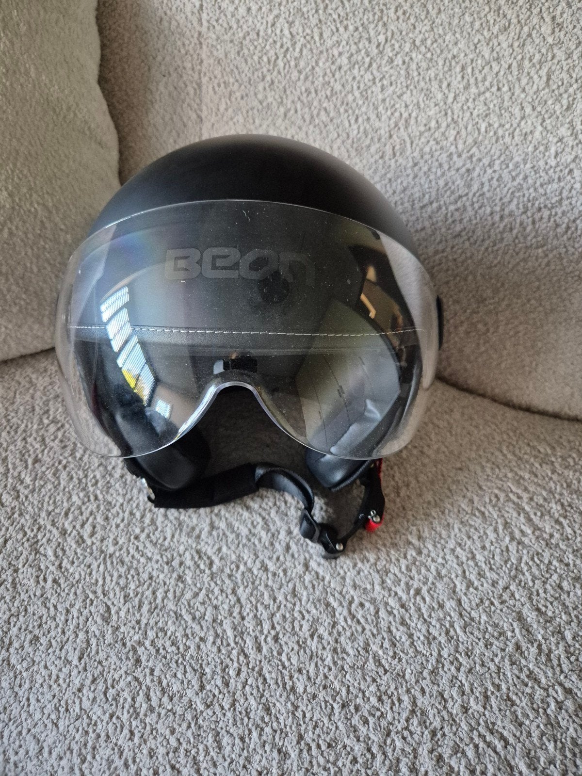 Beon Scooterhelm Mat Zwart Maat M (57-58), Ophalen, Zo goed als nieuw, Medium, Beon