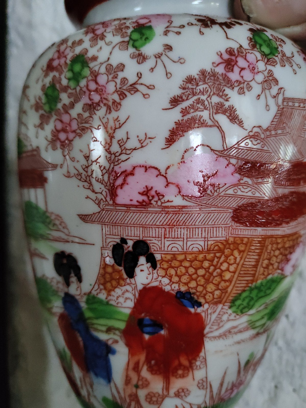 Antiek Japans hangvaas voor wand, Ophalen of Verzenden