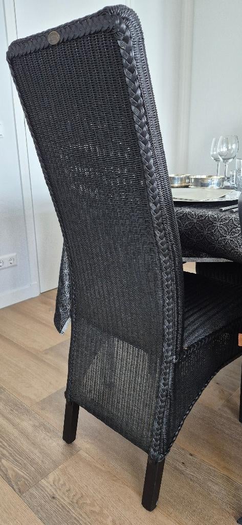 Loyd Loom eetkamer stoelen, zwart, Ophalen, Modern Loom, Zwart, Zo goed als nieuw