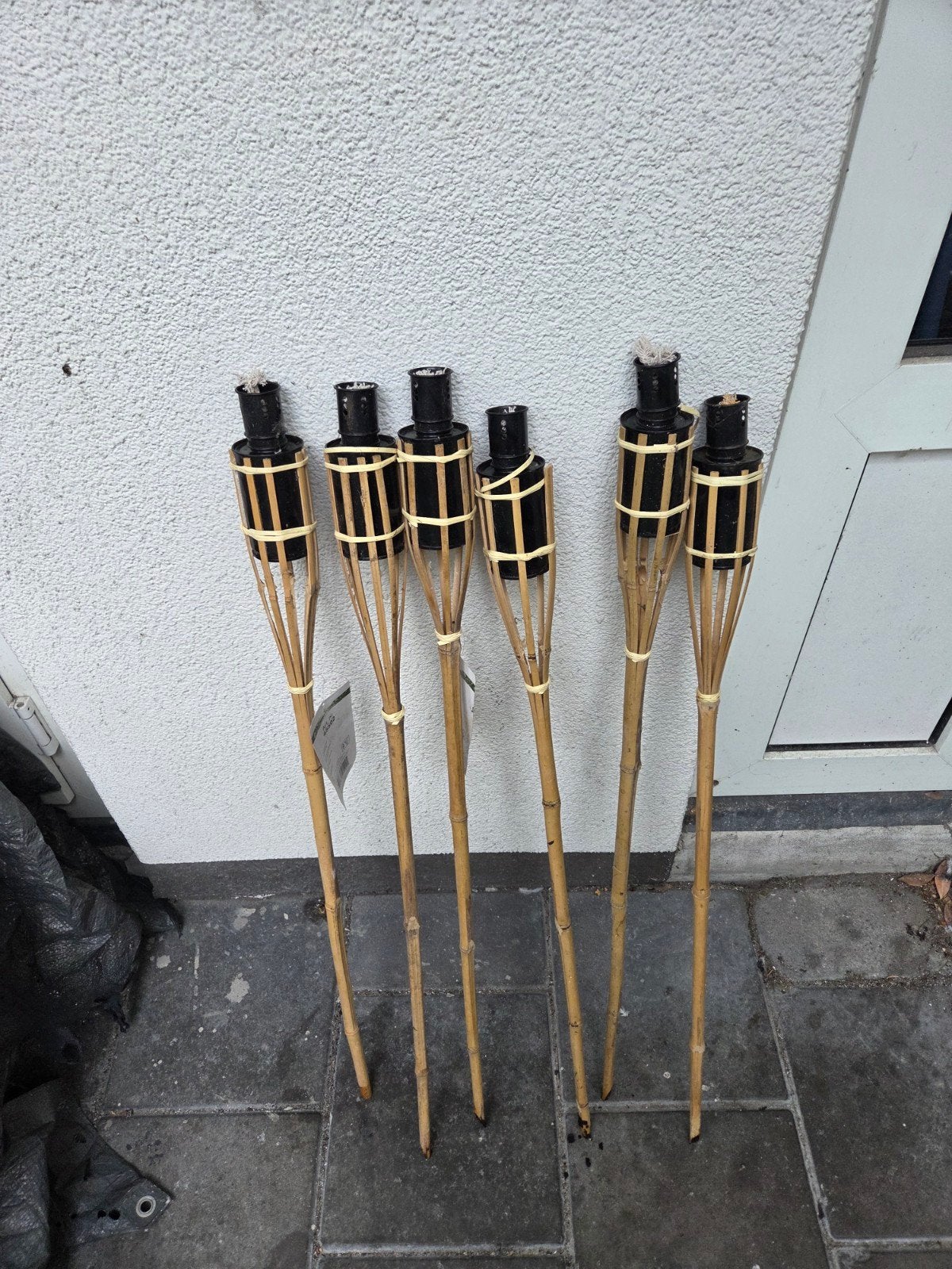 Bamboe tuinfakkels voor lampenolie, Ophalen, Nieuw
