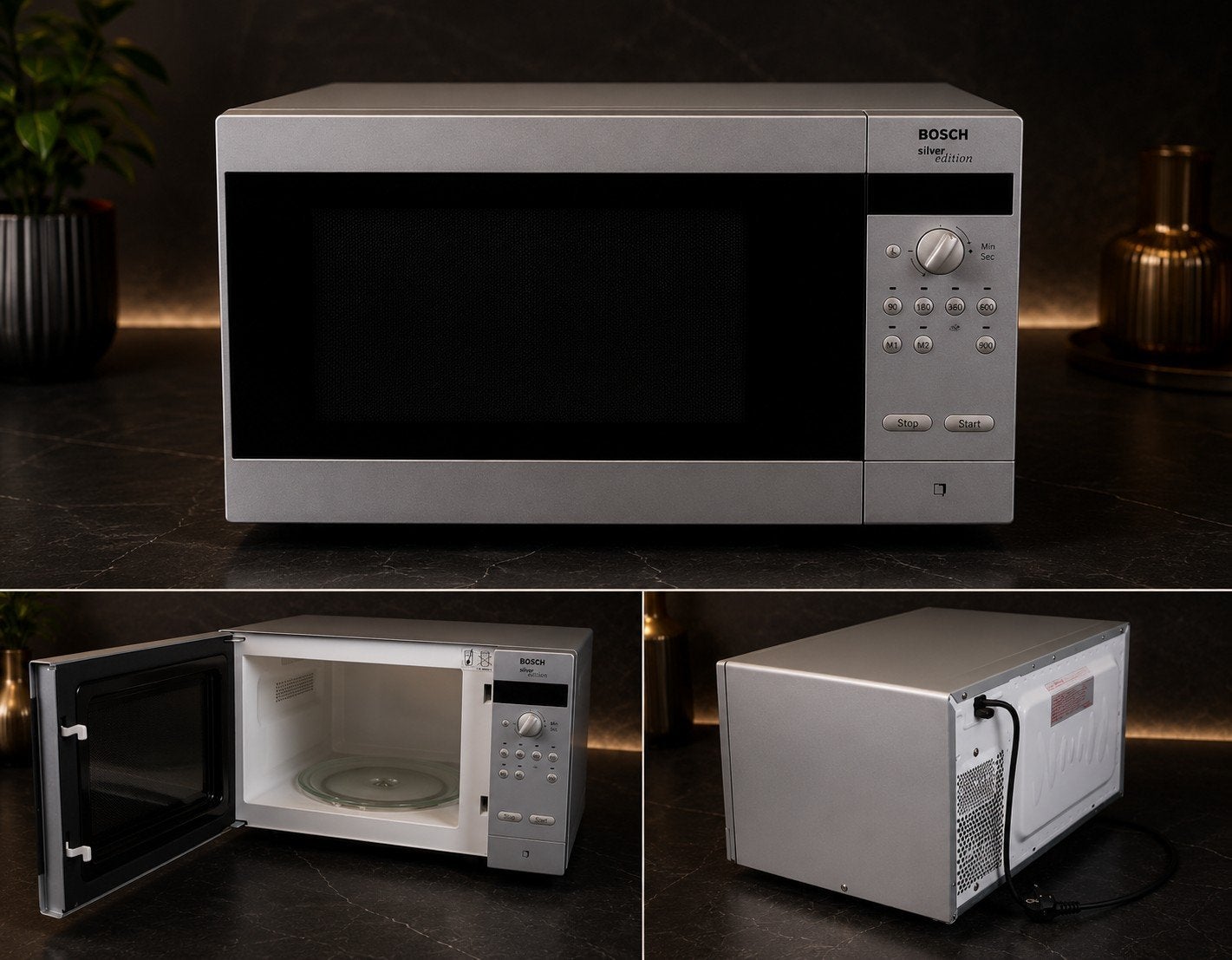 Bosch Silver Edition Magnetron - Zo goed als nieuw, Witgoed en Apparatuur, Magnetrons, Ophalen of Verzenden, Draaiplateau, Magnetron