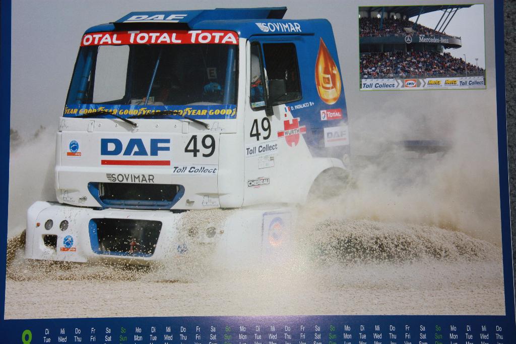 Truck Kalenders, M.A.N.,Mercedes, DAF, Renault, Rallye,Dakar, Verzamelen, Verzenden, Zo goed als nieuw, Auto's