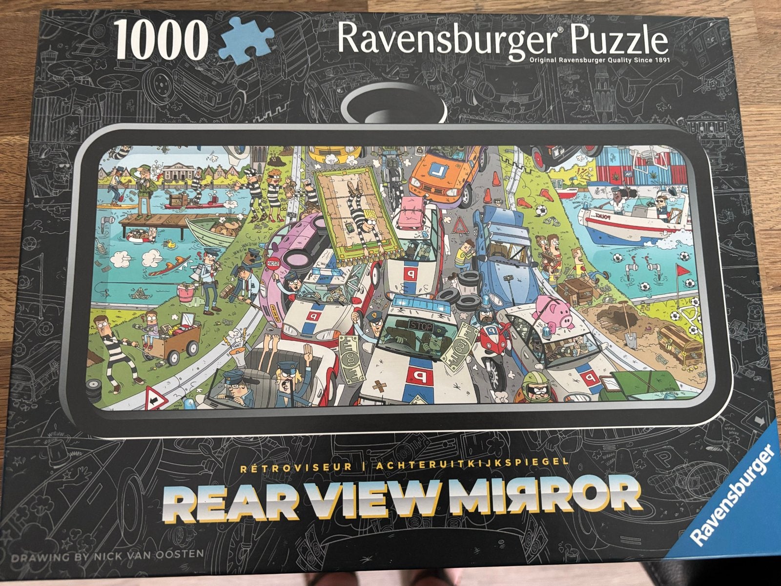 Ravensburger Legpuzzel 1000 stukjes - Rear View Mirror, Ophalen of Verzenden, Meer dan 50 stukjes, Zo goed als nieuw, 6 jaar of ouder