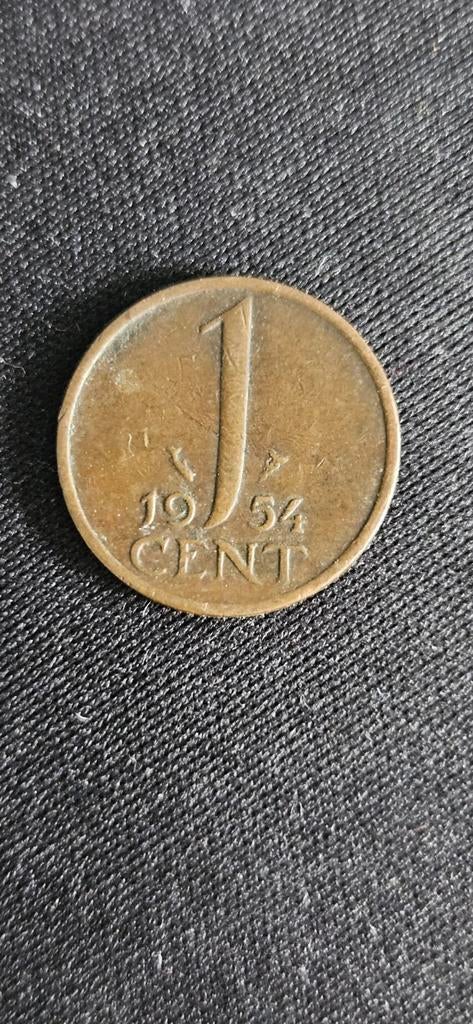 1 Cent Munt Koningin Juliana 1954, Ophalen of Verzenden, Koningin Juliana, 1 cent, Losse munt