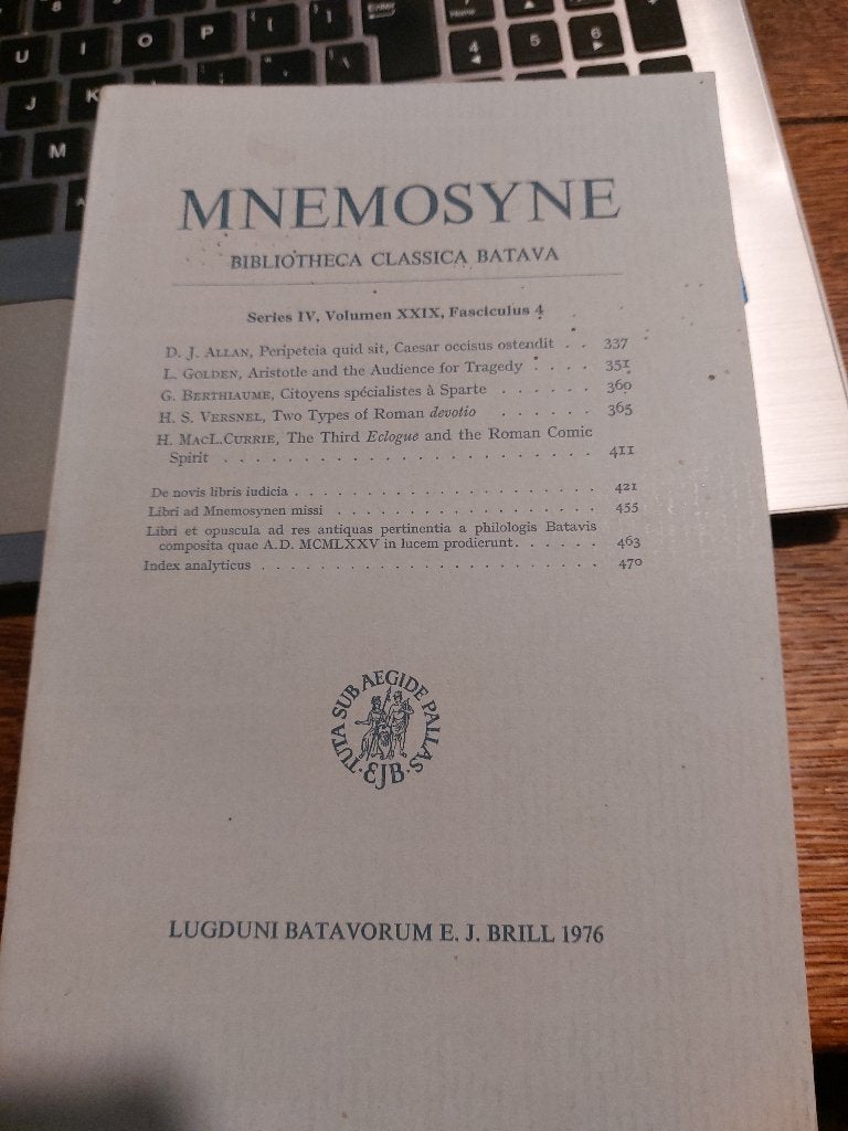 MNEMOSYNE - 1976, Ophalen of Verzenden, Gelezen, Wetenschap en Natuur