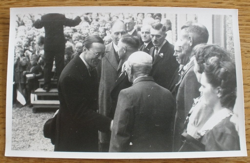 Oude foto Nieuw-Beijerland bezoek Prins Bernhard 1948 /nr.15, Foto, Ophalen of Verzenden, Zo goed als nieuw, 1940 tot 1960