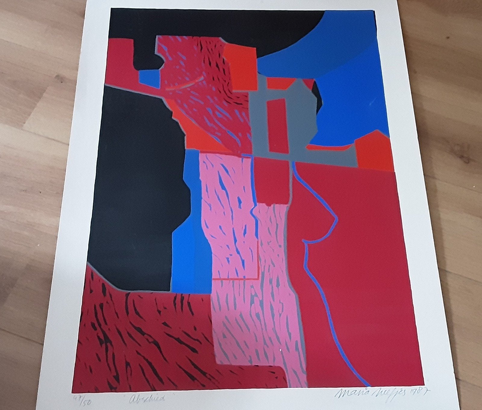 Afscheid '87, Antiek en Kunst, Kunst | Litho's en Zeefdrukken, Ophalen