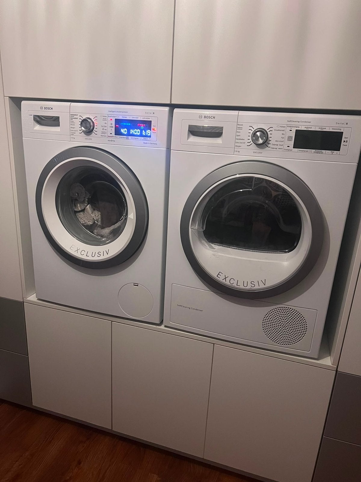 Bosch Serie 8 Wasmachine & Droger Set - Werkend, Ophalen of Verzenden, Gebruikt