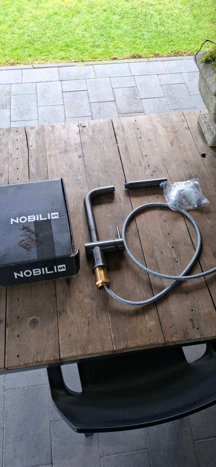 Nobilis Doeco Gunmetal uit trekbaar, Ophalen of Verzenden, Nieuw, Rvs, Kraan