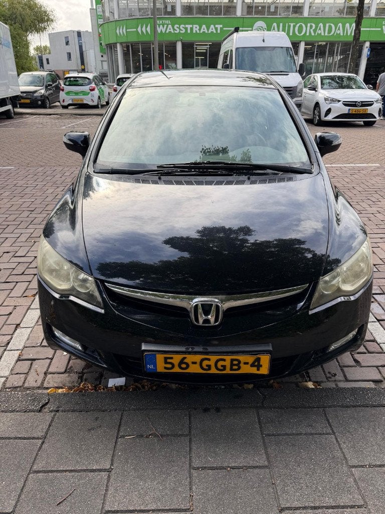 Honda Civic 1.3 Vtec Hybrid 4DR C-tr. 2008 Zwart, Auto's, Zwart, Zwart, 22 km/l, Sedan