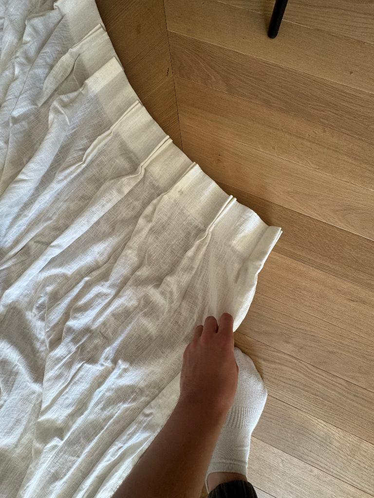 Linnen look gordijn – 2.5 x 1.7 m, Ophalen, Crème, Gebruikt, Lichtdoorlatend