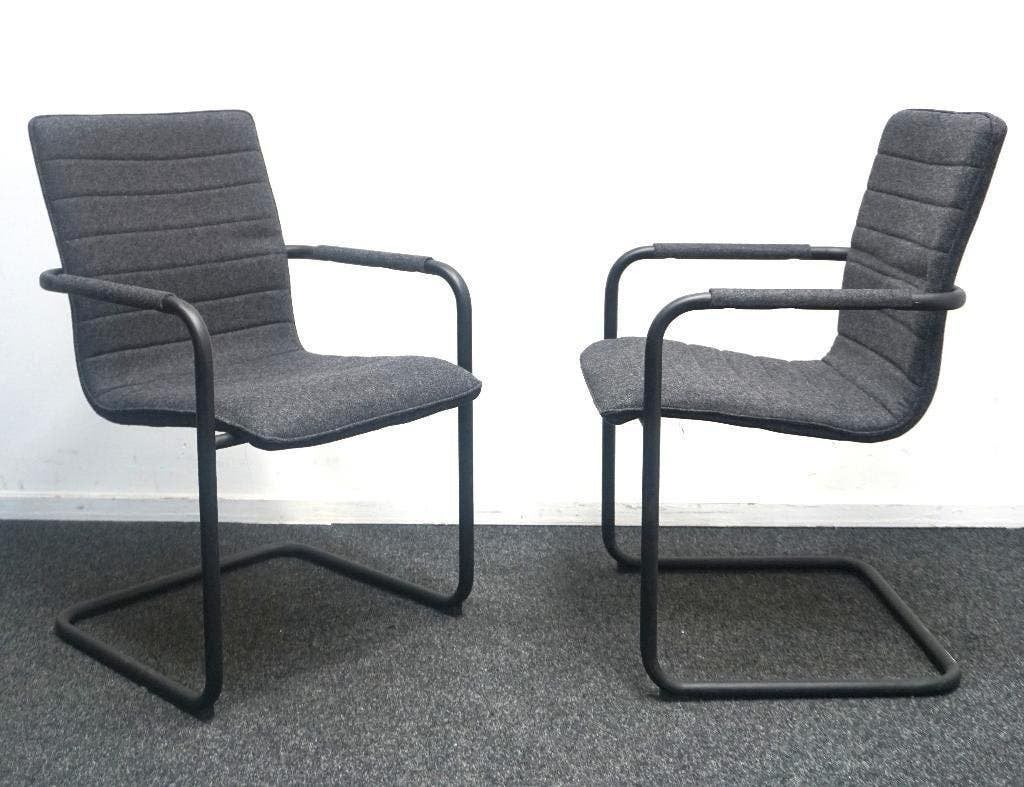 WPD Vergaderstoelen | Donkergrijs | Slede Frame | Stoelen, Huis en Inrichting, Gebruikt, -, -, Ophalen of Verzenden