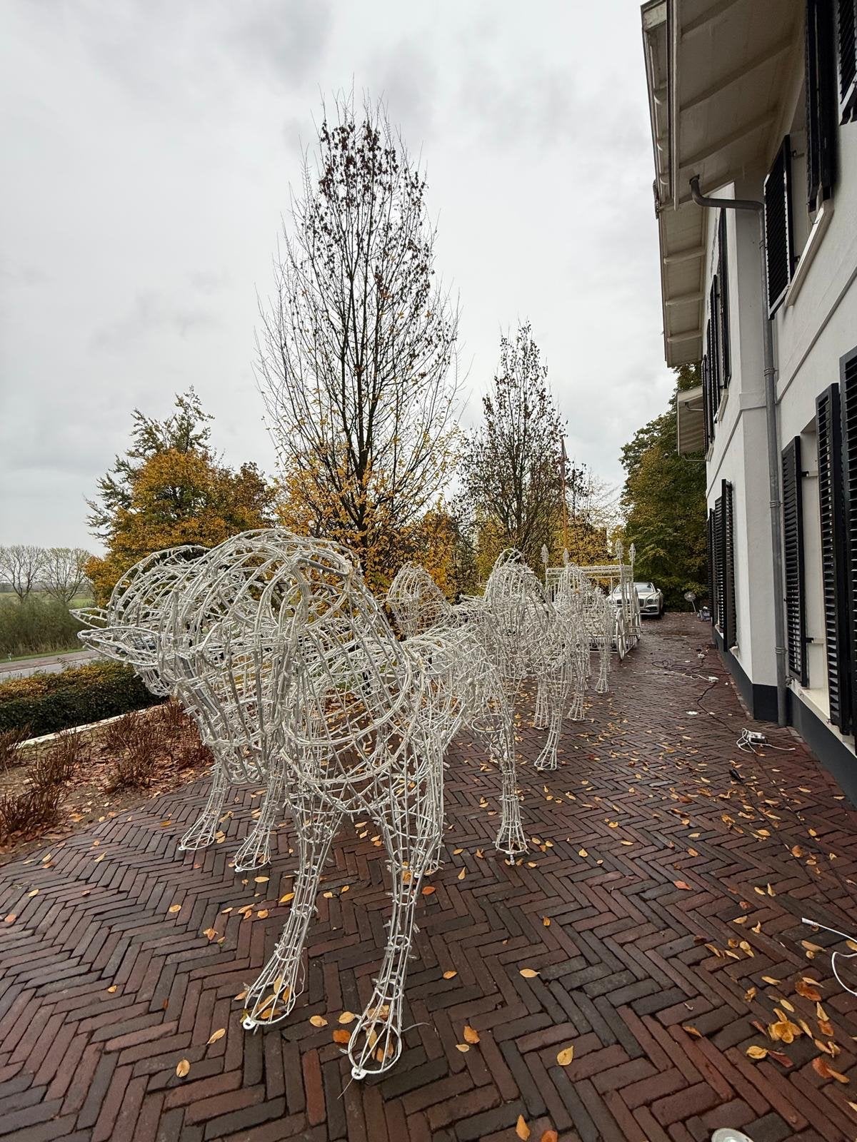 Koets met 6 paarden levens groot, Ophalen of Verzenden