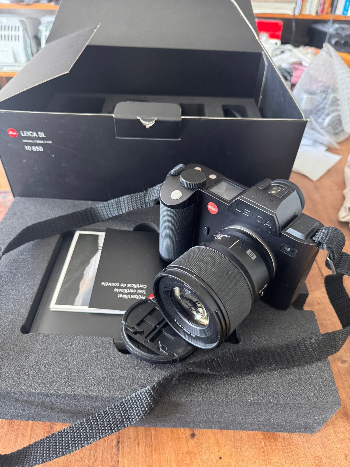 LEICA SL 601 + Lumix 50mm, Ophalen, Zo goed als nieuw, Overige Merken, Geen optische zoom