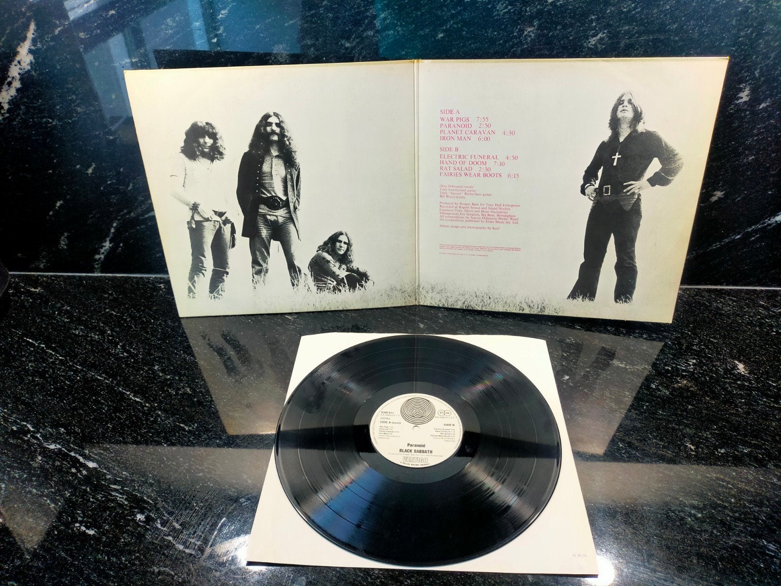 Black Sabbath-Paranoid (1970) LP | Zeldzame 1e Duitse Pers, Import, LP, Gebruikt, Hard Rock
