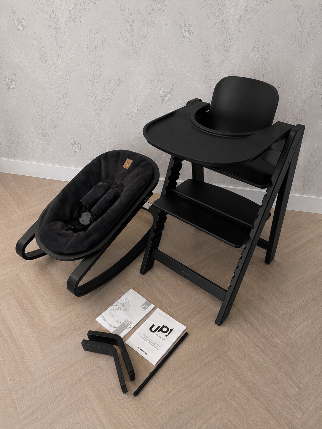 Kidsmill Meegroeiset zwart met antraciet newborn/wipper, Kinderen en Baby's, Ophalen, Gebruikt, Meegroeistoel