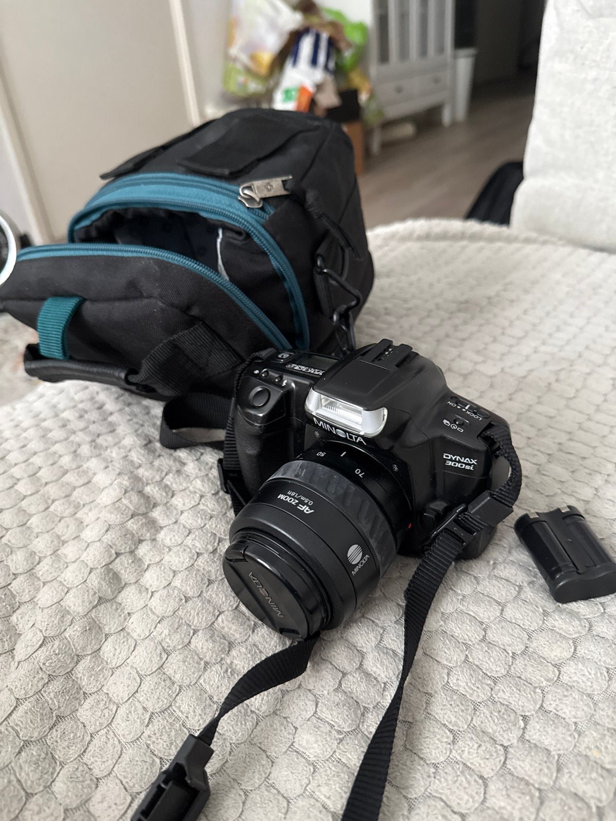 Minolta Dynax 300si Spiegelreflexcamera met tas, Ophalen, Gebruikt, Spiegelreflex, Minolta
