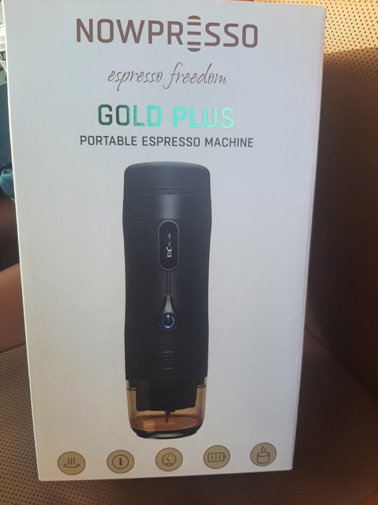 NOWPRESSO Gold Plus Draagbare Espressomachine, Witgoed en Apparatuur, Koffiezetapparaten, Espresso apparaat, Nieuw, Gemalen koffie