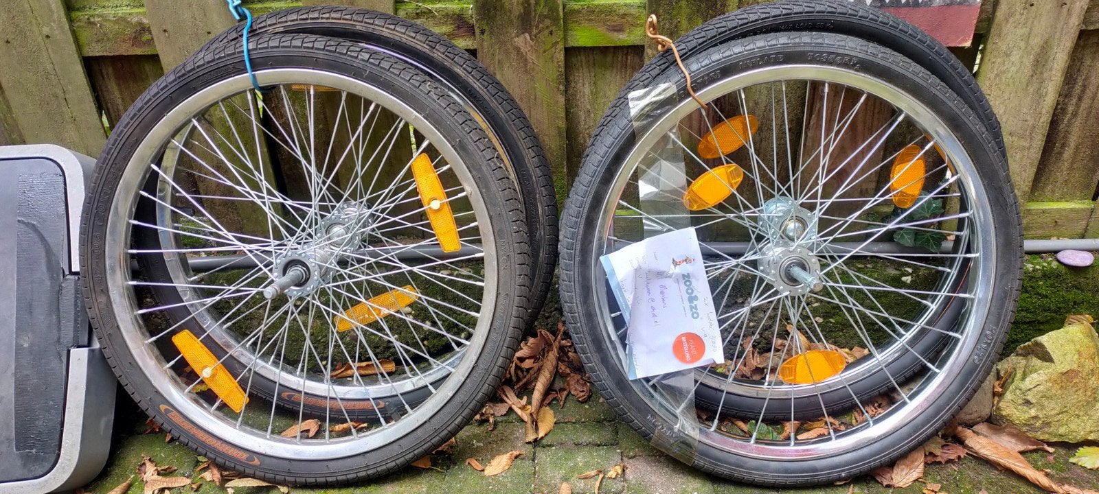 4 Fietswielen voor fietskar - 2 nieuw, 2 gebruikt (20x1.75), Fietsen en Brommers, Ophalen of Verzenden, Gebruikt, Wiel