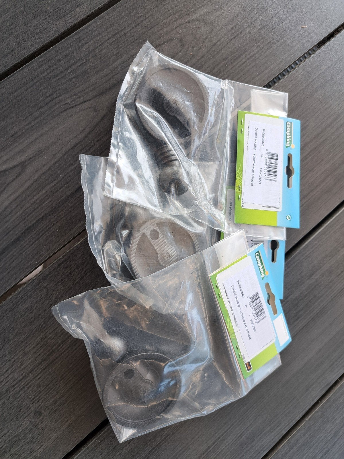 3x Dukdalf pootdop + scharniervoet antraciet, Ophalen, Nieuw