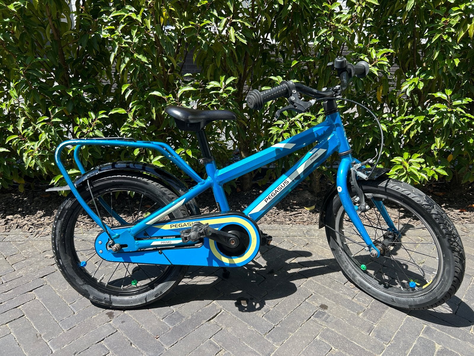 Pegasus Kinderfiets 16 inch - Blauw met aluminium frame., Ophalen, Gebruikt, Velgrem, 16 tot 20 inch