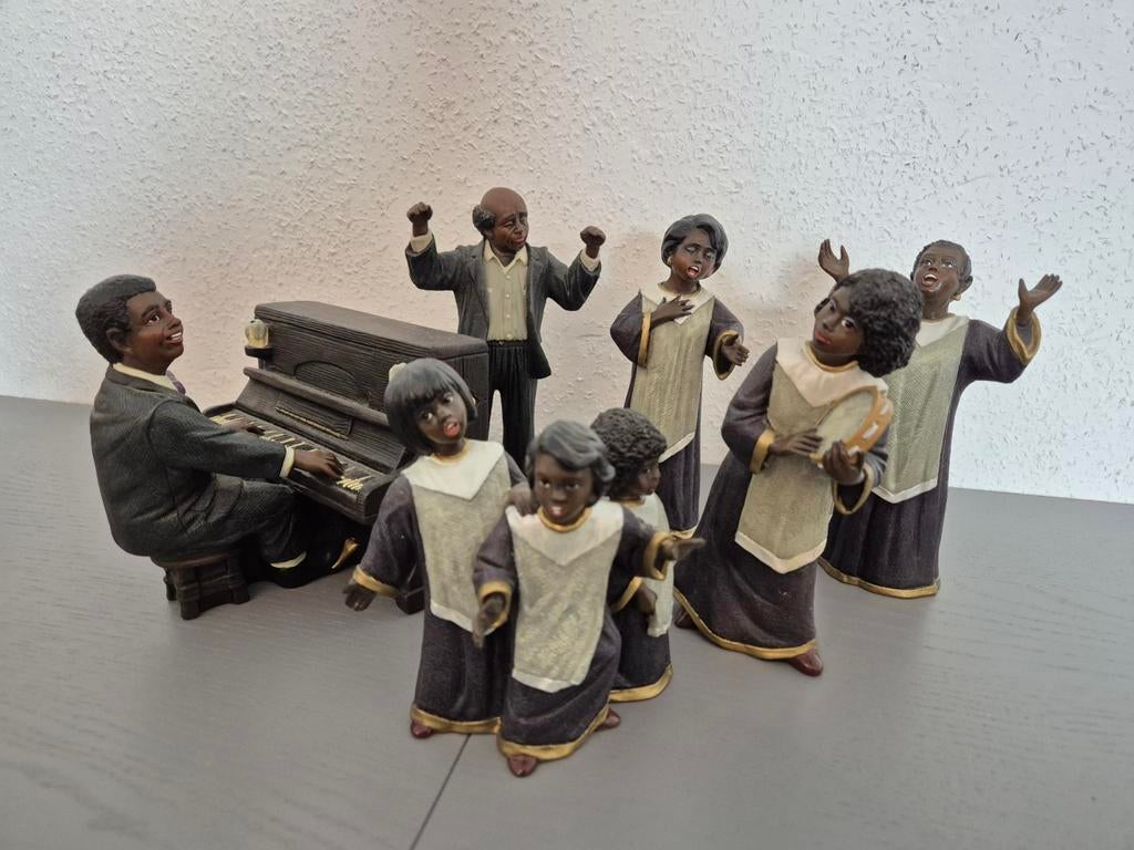 Jazz Gospelgroup orkest inclusief muziek speeldoos, Ophalen of Verzenden