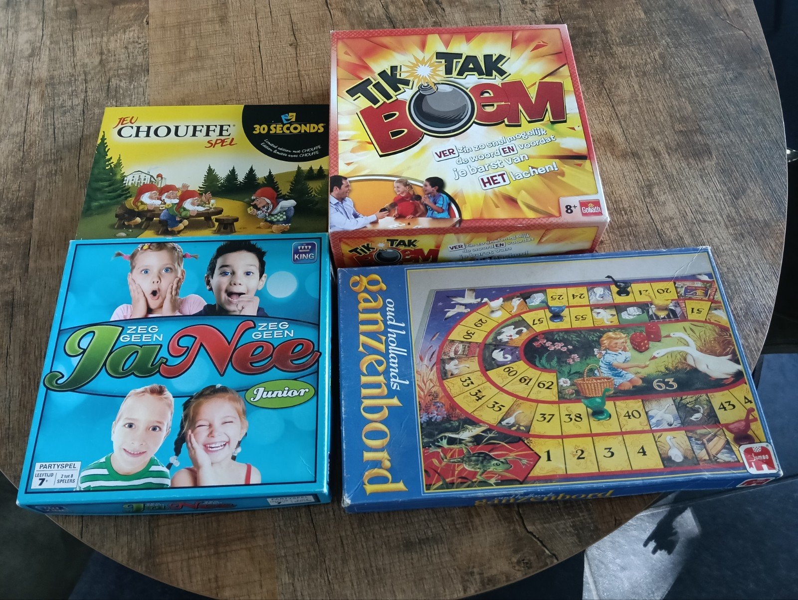 Bordspellen: 30 Seconds, Tik Tak Boem, Ganzenbord, Ja Nee, Hobby en Vrije tijd, Een of twee spelers, Ophalen of Verzenden, Gebruikt