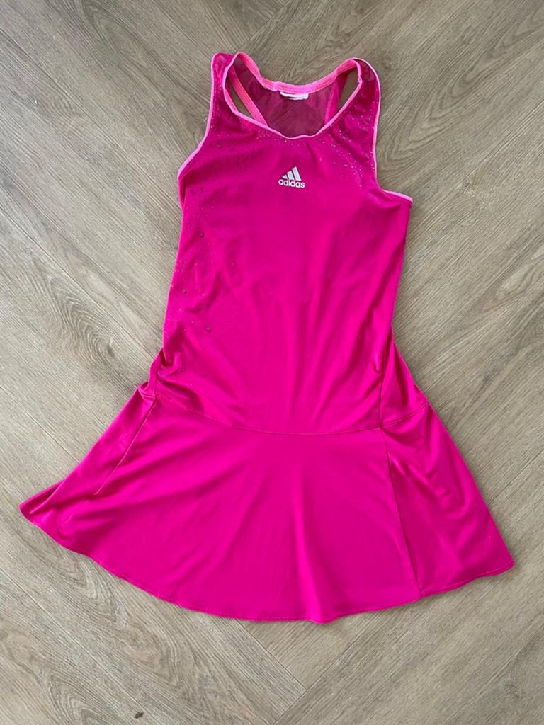 Adidas roze sport jurkje maat 128, Verzenden, Zo goed als nieuw, Meisje, Jurk of Rok