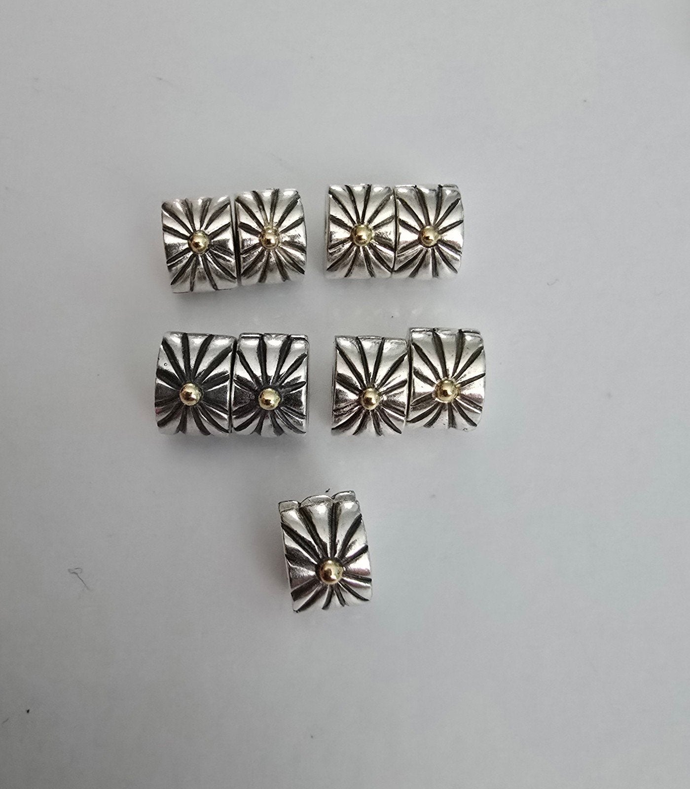 Prachtige bicolor Pandora bedels/clips - zilver met goud, Ophalen of Verzenden, Zo goed als nieuw, Zilver, Pandora