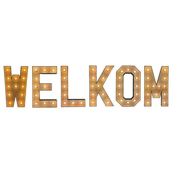 LICHTLETTERS te huur: A B C D E & 1 2 3 4 - FOOD - BAR, Ophalen of Verzenden, Zo goed als nieuw, Overige