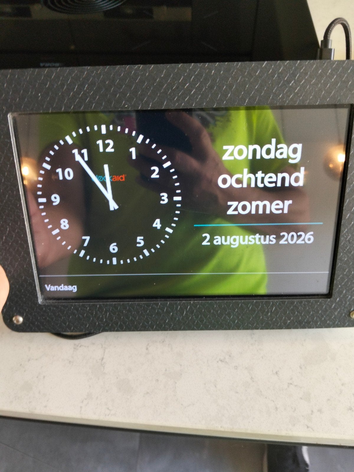 Clockaid Dagklok - Digitale Klok met Datum en Tijd, Ophalen of Verzenden, Zo goed als nieuw, Analoog en Digitaal, Tafelklok