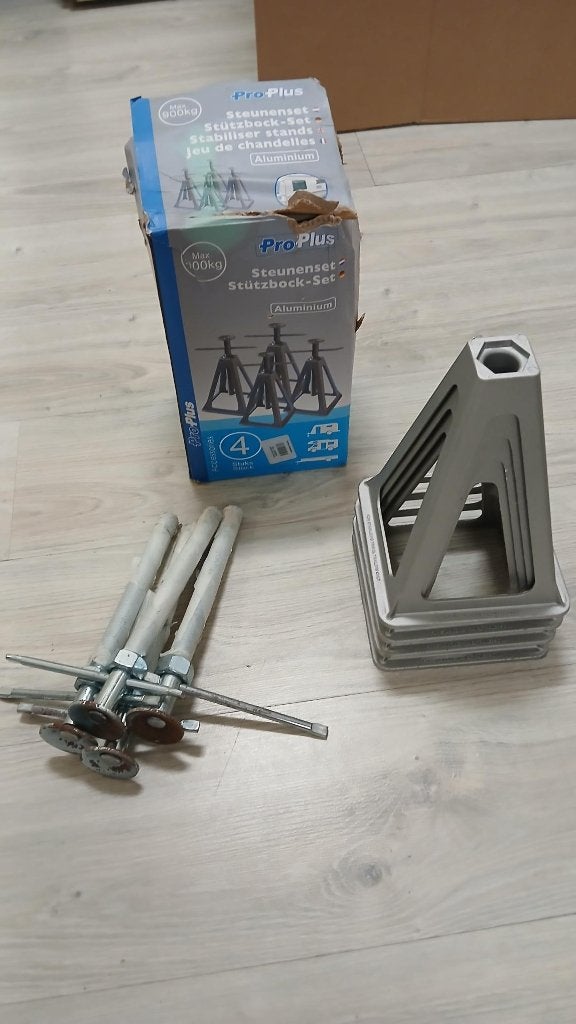 steunenset aluminium 4 stuks, Caravans en Kamperen, Caravan accessoires, Ophalen of Verzenden, Nieuw
