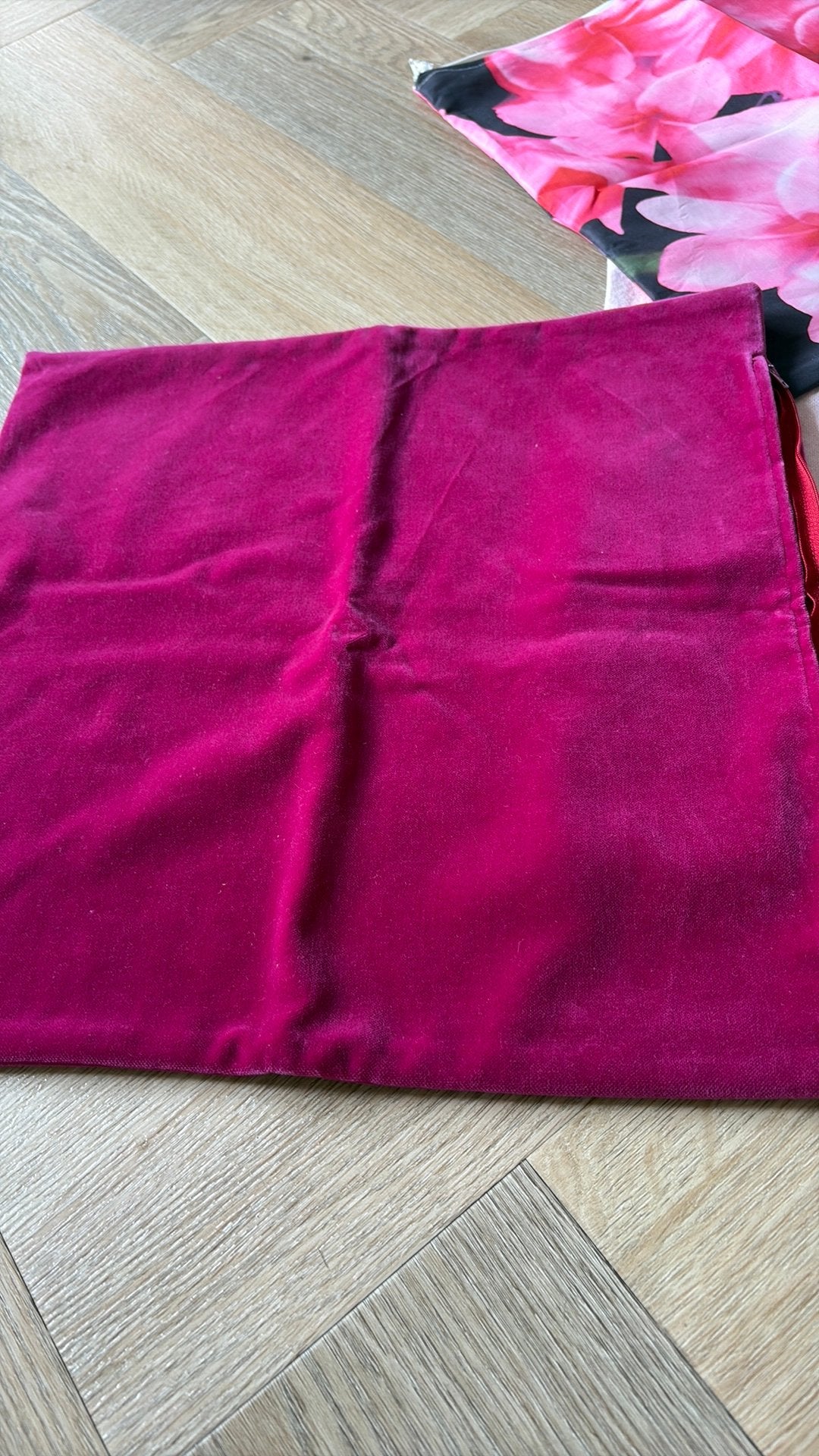 1 koop alle Roze kussenhoesjes linnen, fluweel etc igst, 120 cm of meer, Ophalen of Verzenden, Zo goed als nieuw, Linnen