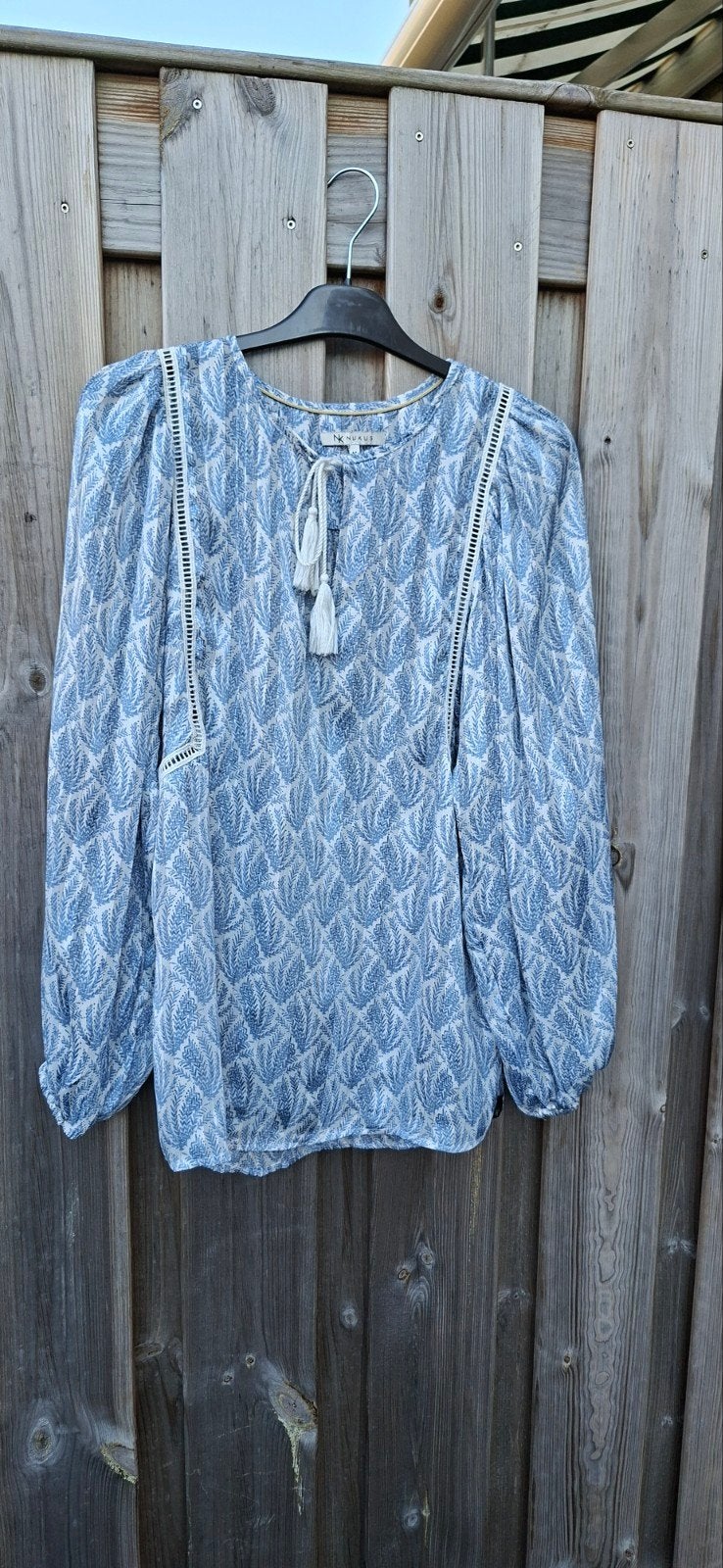 BLOUSE/ SHIRT MAAT M MERK NK NUKUS [ BLAUW]., Ophalen of Verzenden, Zo goed als nieuw, Blauw