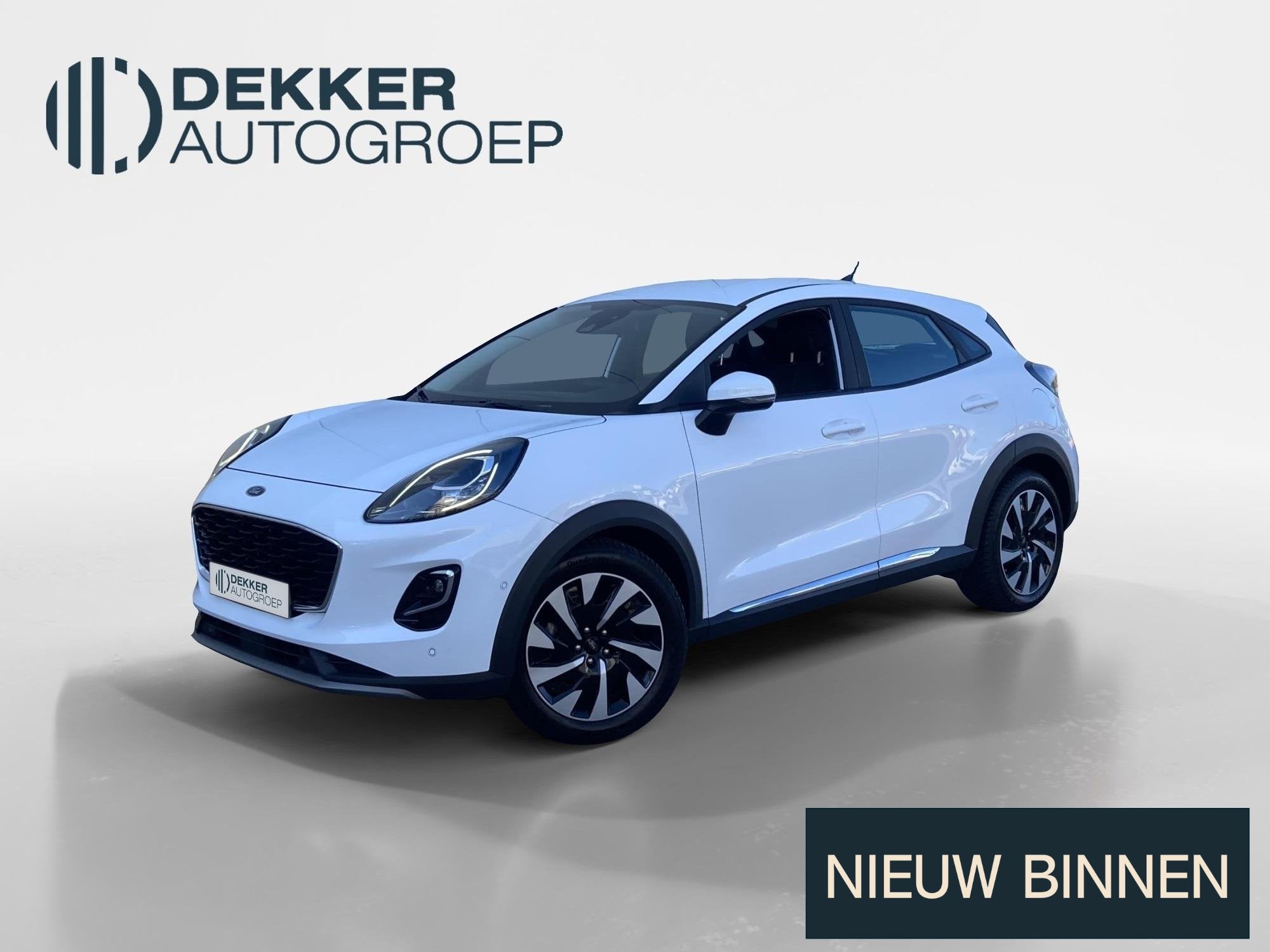 Ford Puma 1.0 EcoBoost Hybrid 125 pk Titanium Navigatie - Ap, Voorwielaandrijving, Euro 6, Wit, Bedrijf