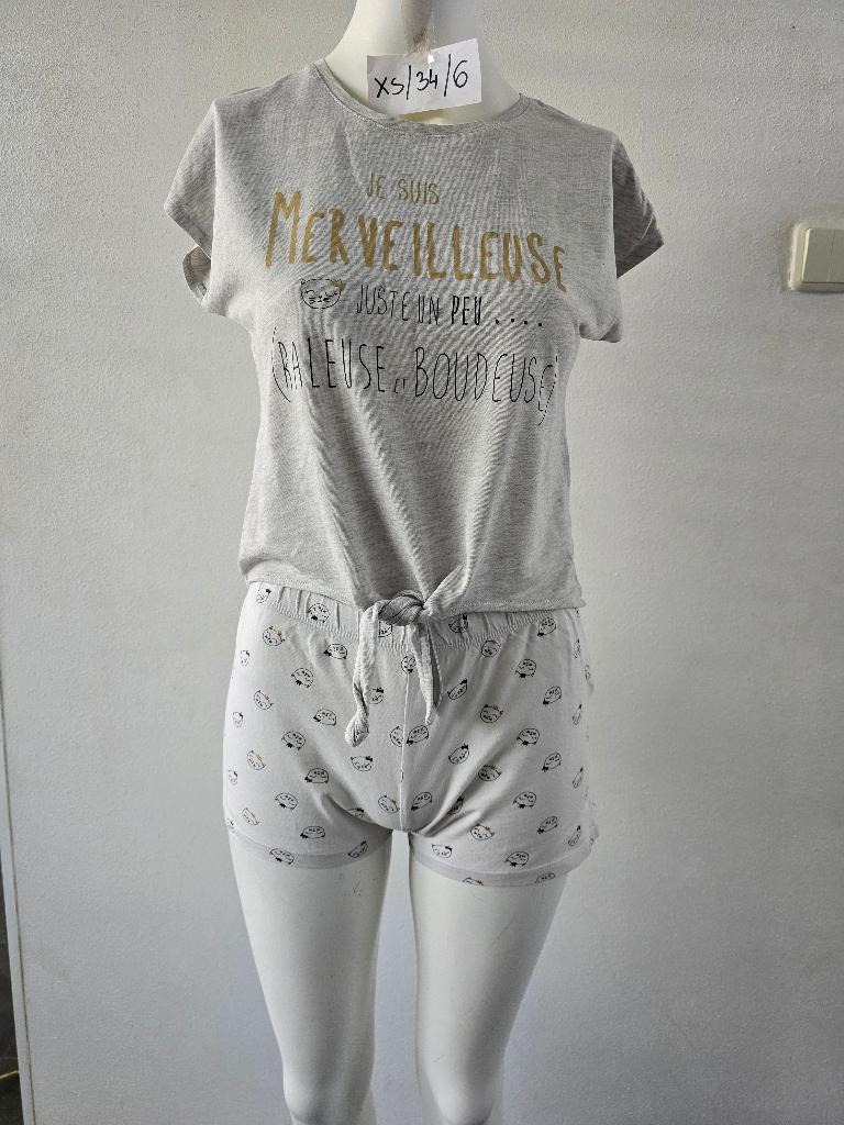 Kiabi tweedelig pyjama maat XS/34, Kiabi, Ophalen of Verzenden, Zo goed als nieuw, Maat 34 (XS) of kleiner